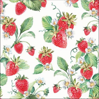 Garden Strawberries papírszalvéta 33x33cm, 20db-os