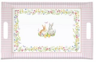 Húsvéti műanyag tálca - 47x31cm - Happy Easter