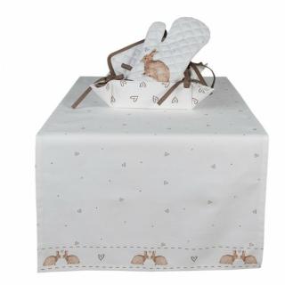 Húsvéti nyuszis asztali futó - 50x140cm - Bunnies in Love