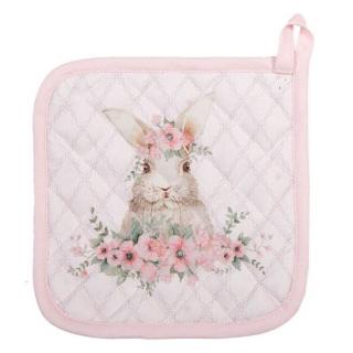 Húsvéti nyuszis edényalátét - 20x20cm - Floral Easter Bunny