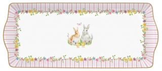 Húsvéti porcelán tálca 35x15cm - Happy Easter