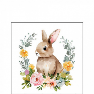 Húsvéti szalvéta 25x25cm, 20db-os Cute Easter Rabbit
