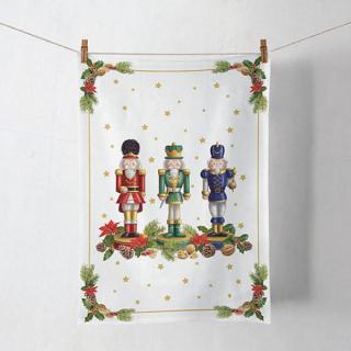 Karácsonyi Diótörő konyharuha - 50x70cm - Bearded nutcracker