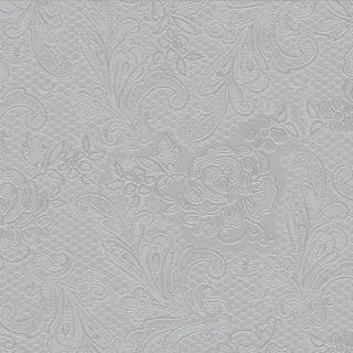 Lace Embossed silver papírszalvéta 33x33cm, 15db-os