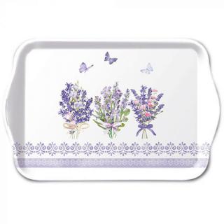 Levendula virágos tálca 13x21cm Lovely lavender