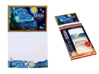 Mágneses notesz 11x18,5cm, Van Gogh: Csillagos éj