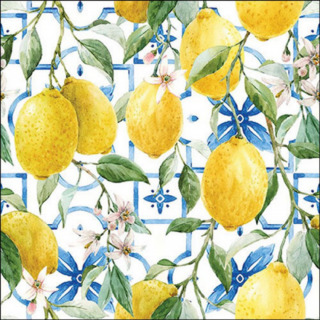 Mediterranean lemons papírszalvéta 33x33cm, 20db-os