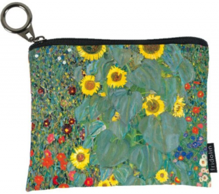 Mini pénztárca - Klimt: Kert napraforgókkal