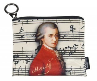 Mini pénztárca textil 12x1,5x10cm, Mozart