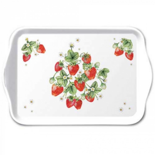 Műanyag kistálca - 13x21cm - Bunch of strawberries