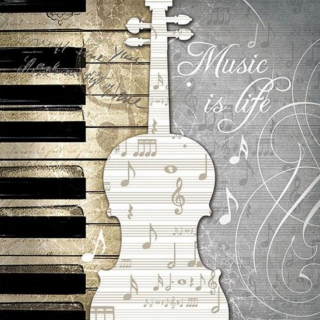 Music is Life papírszalvéta 33x33cm, 20db-os, zene