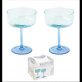 Pezsgős üvegpohár szett - 300ml - Rainbow
