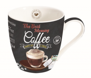 Porcelán bögre - 350ml - It's Coffee Time Brown