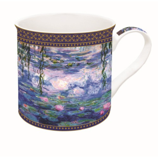 Porcelán bögre dobozban - 300ml - Monet: Vízililiom