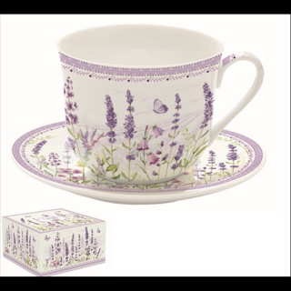 Porcelán csésze - 400ml - Lavender Field