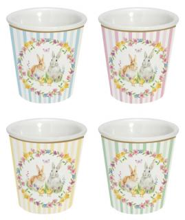 Porcelán eszpresszó kávés pohár szett - 100ml - Happy Easter