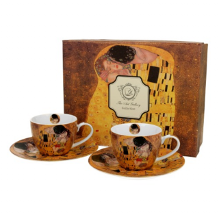 Porcelán kávés csésze szett - 90 ml - Klimt: The Kiss