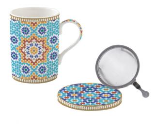 Porcelán szűrős bögre tetővel - 350ml - Marrakech, Atmosphere