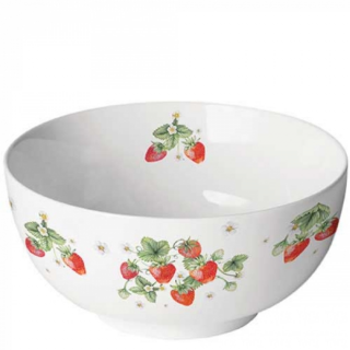 Porcelán tál - 6,5x14cm - Bunch of strawberries