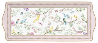 Porcelán tálca - 35x15cm - Birds Melody