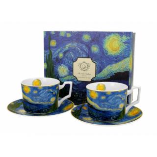 Porcelán teáscsésze szett - 250ml - Van Gogh: Csillagos éj