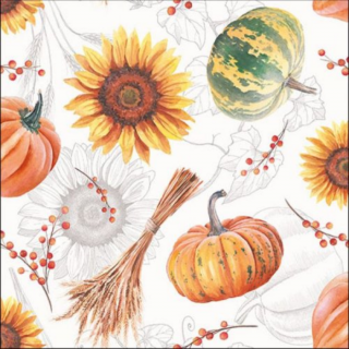 Pumpkins  Sunflowers papírszalvéta 33x33cm, 20db-os
