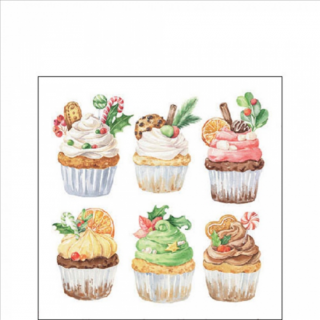 Sweet Christmas white papírszalvéta 25x25cm, 20db-os