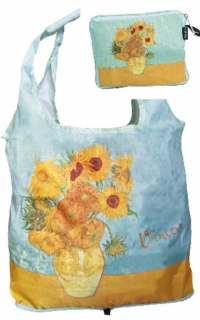 Táska a táskában zippzáras, 42x48cm, Van Gogh: Sunflowers