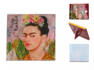 Üveg poháralátét - Frida Kahlo: Önarckép Dr. Eloessernek dedikálva