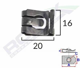 Opel, Renault, Saab kipufogó rögzítő lemezanya OE 856563, 7703080096, 92152112, C60612 (9)