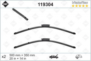 Renault Twingo III (BCM, BCA alvázkódok) 2014.03-tól 2019.12-ig első ablaktörlő lapát készlet SWF119304