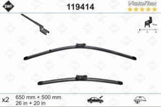 Volvo V70 II 2007.10-2008.12 és Volvo V70 III 2007.10-2016.04 első ablaktörlő lapát készlet SWF119414