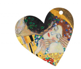 Ajándékkísérő kártya - 10db - Klimt: A csók