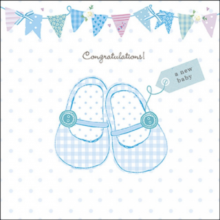 Baby shoes blue papírszalvéta 33x33cm, 20db-os