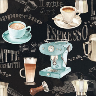 Barista black papírszalvéta 33x33cm, 20db-os
