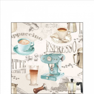 Barista cream papírszalvéta 25x25cm, 20db-os