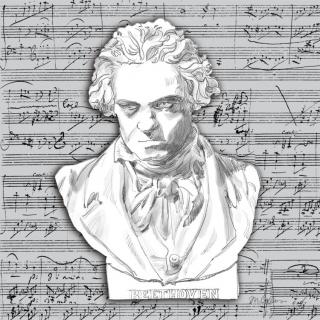 Beethoven papírszalvéta 25x25cm, 20db-os