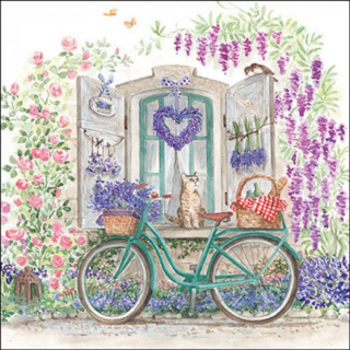 Bike with basket papírszalvéta 33x33cm, 20db-os