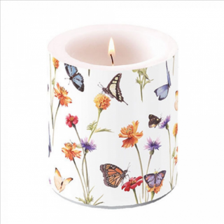 Butterfly garden átvilágítós gyertya 10x10cm