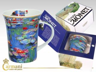 Carmani Porcelán Bögre - 350 ml - Monet: Vízililiom