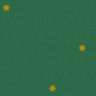 Christmas letters green dombornyomott papírszalvéta 33x33cm, 20db-os