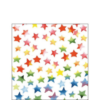 Colourful Stars mix papírszalvéta 25x25cm, 20db-os
