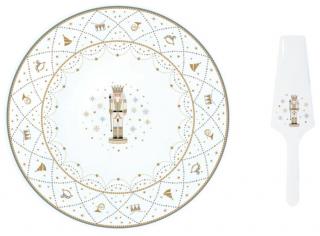 Diótörő Karácsonyi Porcelán Tortatál - Royal Nutcracker