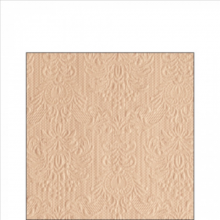 Elegance beige dombornyomott papírszalvéta 25x25cm, 15db-os