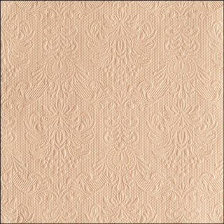 Elegance beige dombornyomott papírszalvéta 40x40cm, 15db-os