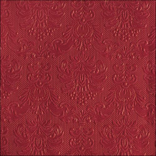 Elegance dark red dombornyomott papírszalvéta 40x40cm, 15db-os