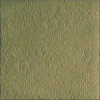 Elegance Green Leaf dombornyomott papírszalvéta 40x40 cm, 15db-os