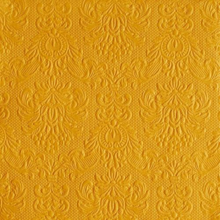 Elegance ocher dombornyomott papírszalvéta 33x33cm, 15db-os