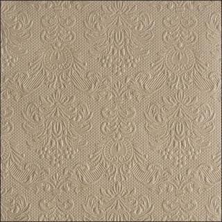Elegance taupe papírszalvéta 40x40cm, 15db-os