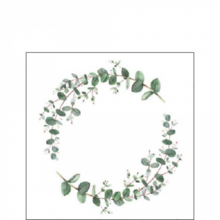 Eucalyptus Branch White papírszalvéta 25x25cm, 20db-os